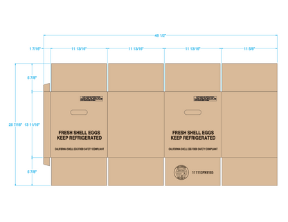 Half case egg carton box